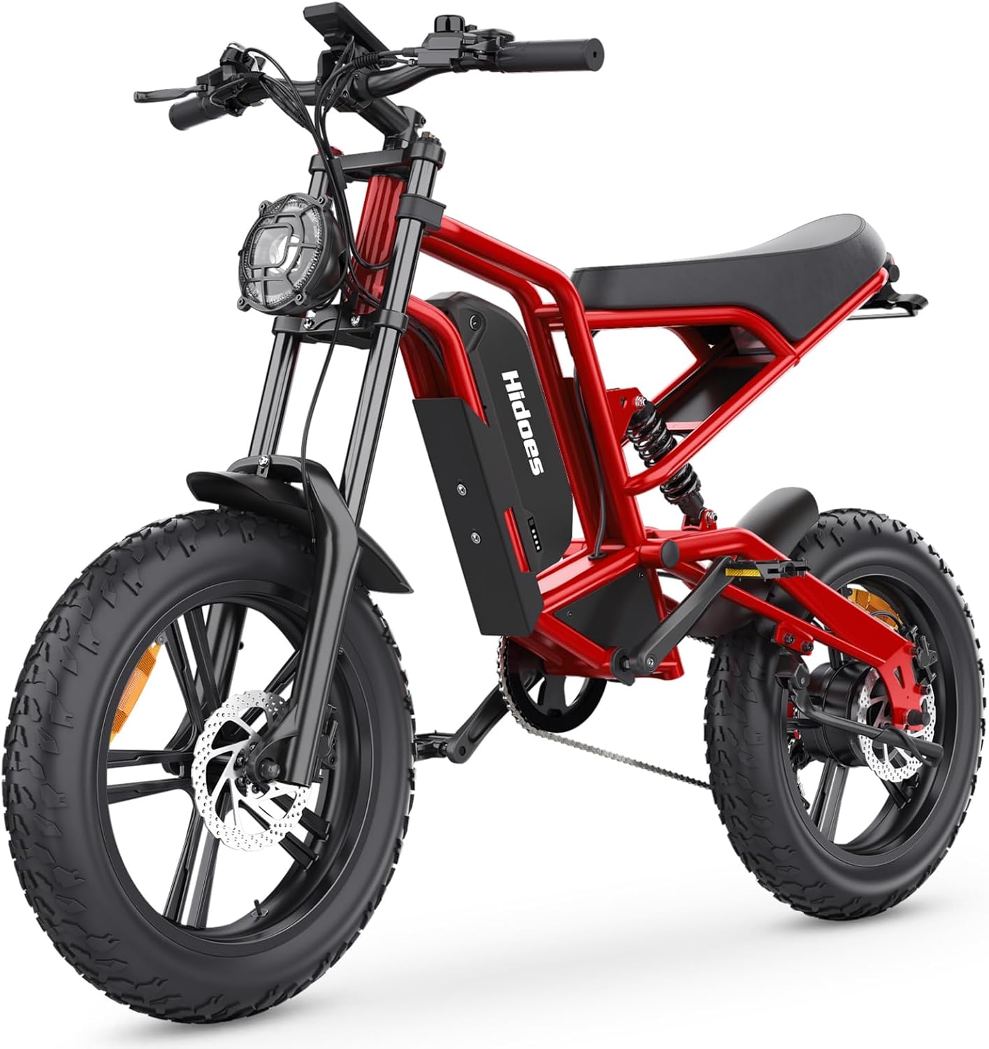 20" Fat Tyre Electric Bike for Adults, 48V 15.6Ah Removable Battery, 7-Speed E-Bike with Dual Suspension & LCD Display